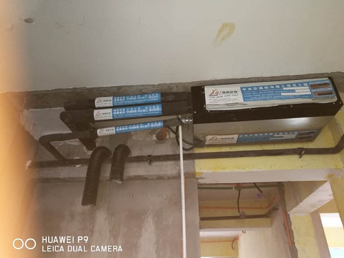 蓝孔雀住宅空调新风地暖隐蔽工程