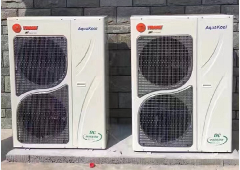 特灵空气源热泵空调地暖系统示意