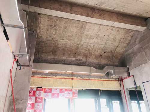 凤凰里别墅全空气空调吊顶施工