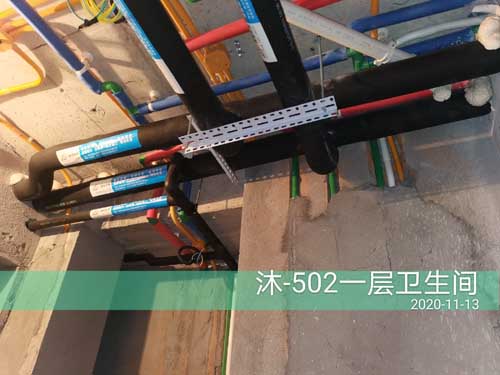 杭州融信沐澜叠排暖通工程施工现场