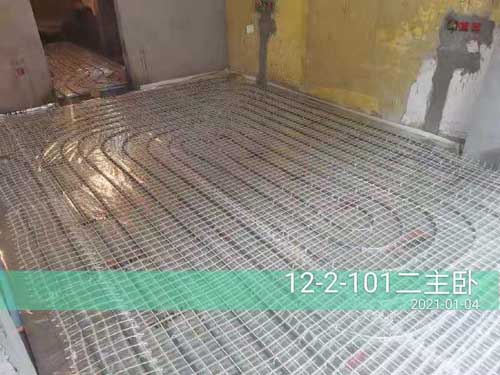 融信沐澜叠排地暖隐蔽工程