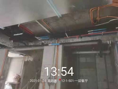融信沐澜瑞博恩新风施工