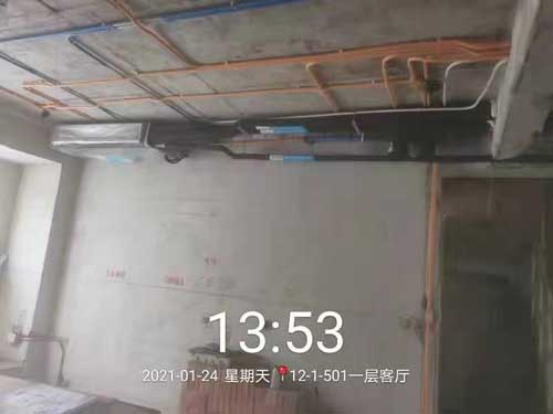 融信沐澜特灵中央空调施工