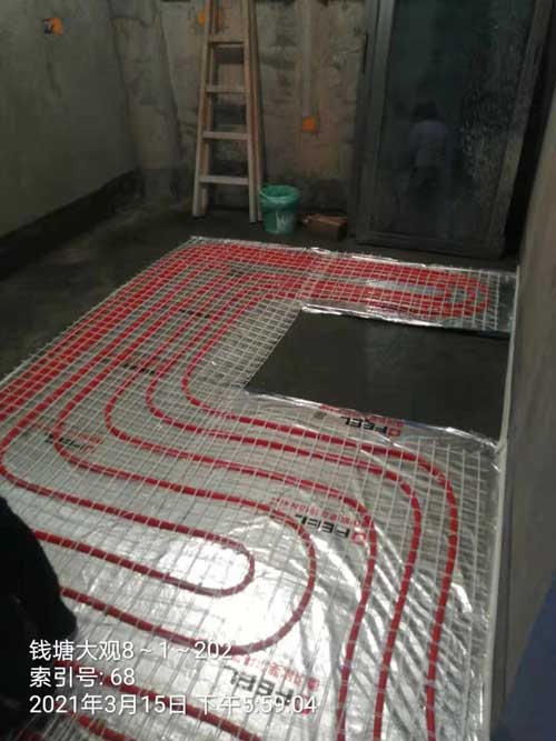 钱塘大观住宅地暖隐蔽工程