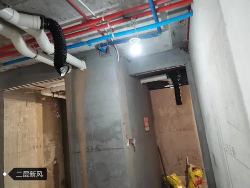融信沐澜特灵水空调系统施工