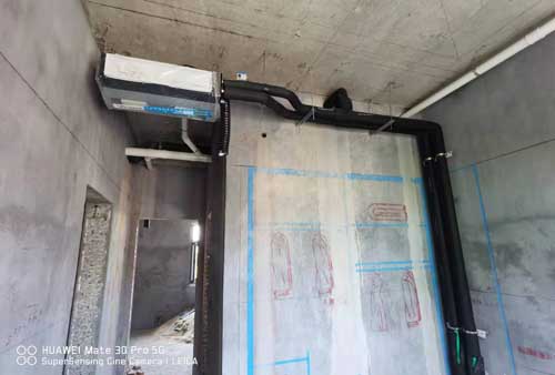 萧山自建别墅松下新风系统施工