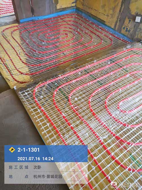 景城花园住宅地暖隐蔽工程