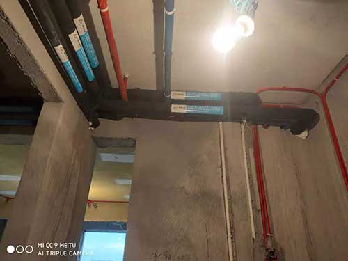 科尔世纪外滩中央空调管路施工