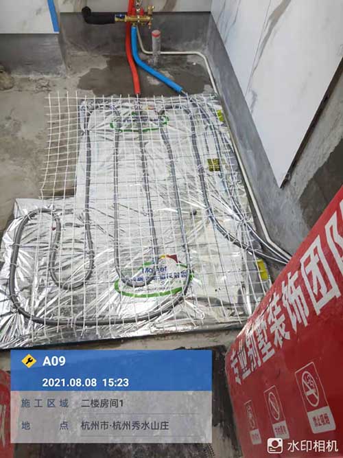 别墅地暖管路隐蔽施工记录