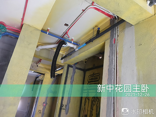 新中国际花园特灵空调地暖二合一施工