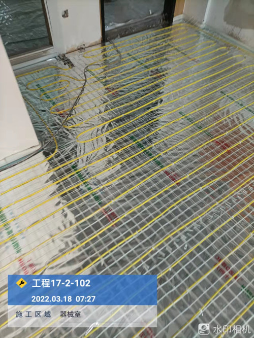 大象瑜伽馆地暖隐蔽工程施工