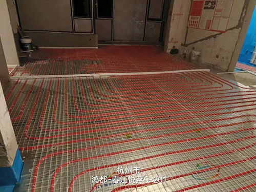 杭州住宅空调地暖施工现场