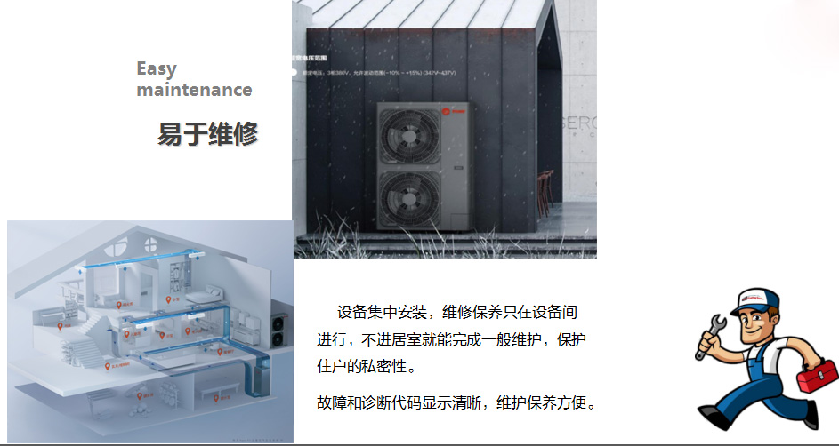 全空气系统设备集中布置与检修维护示意