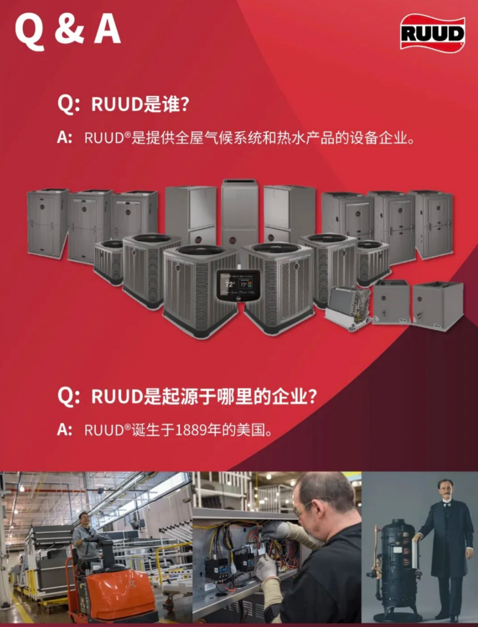 RUUD风管式中央空调与住宅全空气系统设备