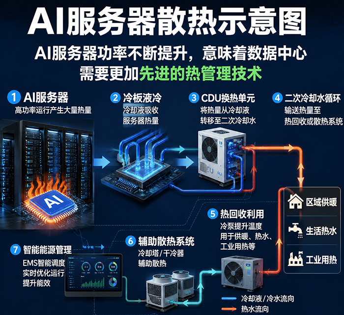 AI服务器散热示意图