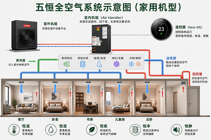 五恒全空气空调系统结构示意