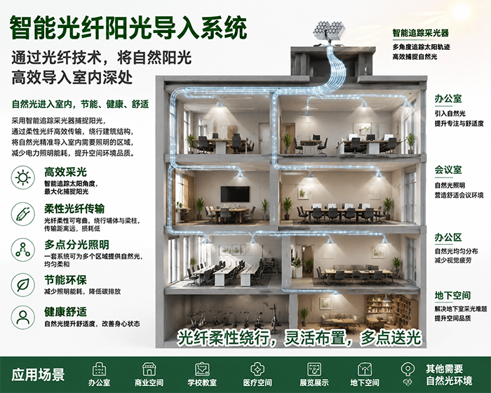 智能光纤阳光导入系统｜YUJU定制化建筑环境解决方案