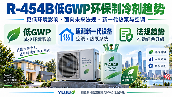 R454B低GWP环保制冷剂应用于未来空调热泵系统